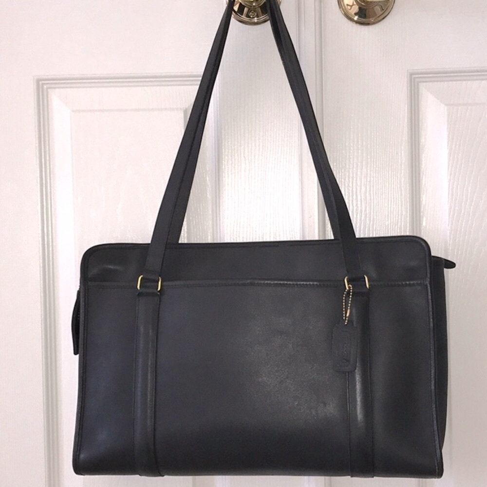 Vintage 1990 Coach Leather Zipper Satchel Unused! - Picture 1 of 16